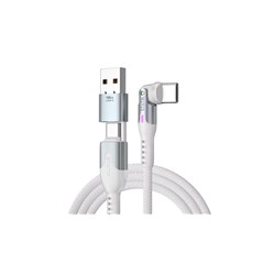 Statik PowerPivot Pro USB-AC To USB-C Cable 1 Meter Braided White
